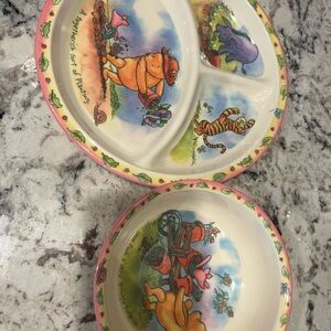 Winnie the Pooh Divided Plate and Bowl Set